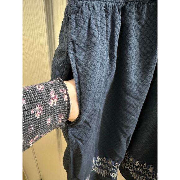 Knox Rose Navy Embroidered Boho Dress XL - Picture 8 of 11